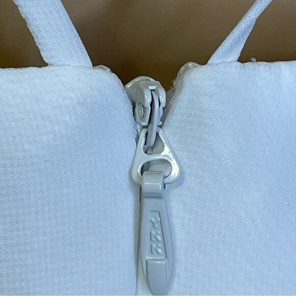 NWT JJ’s House A-line V-Neck Mini Chiffon Homecoming Dress Ivory Ruffle sz 18W - Picture 7 of 14